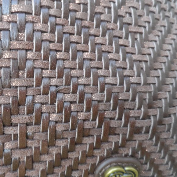 NWT Elliott Lucca Brown Weaved Crossbody - Picture 3 of 10